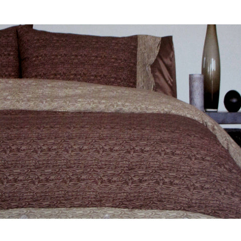 Darrahopens Home & Garden > Bedding Essentially Home Living Moray Chocolate Quilt Cover Set Double