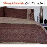 Darrahopens Home & Garden > Bedding Essentially Home Living Moray Chocolate Quilt Cover Set Double