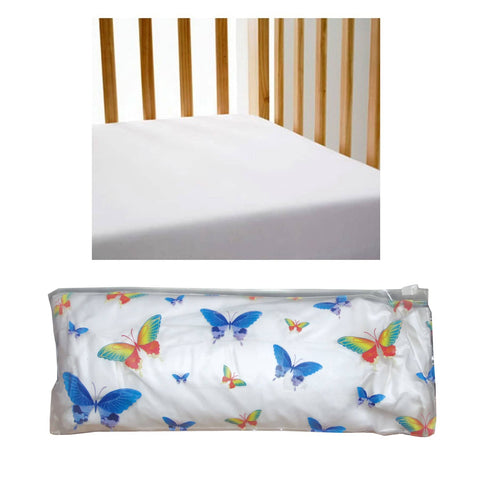 Darrahopens Home & Garden > Bedding Gypsy Kids 100% Cotton Large Cot Fitted Sheet White 75 x 131 + 11 cm