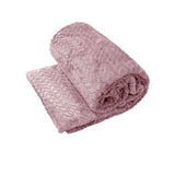 Darrahopens Home & Garden > Bedding Herringbone Coral Fleece Blanket Throw Rug 150x200 cm Dusty Pink