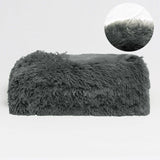Darrahopens Home & Garden > Bedding Hotel Living Long Hair Faux Fur Throw Rug Grey