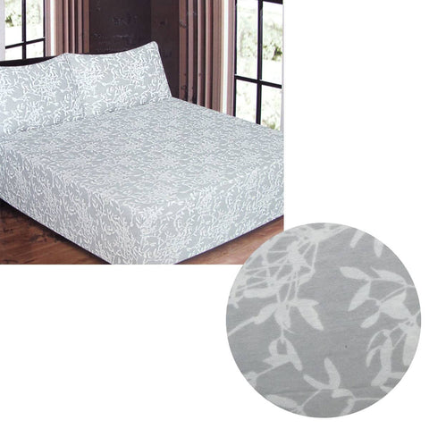 Darrahopens Home & Garden > Bedding ICF Store Cotton Flannel Combo Fitted Sheet Set Queen Leaves
