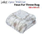 Darrahopens Home & Garden > Bedding J Elliot Home Lynx Wild Cat Faux Fur Throw Rug 130 x 160cm