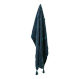 Darrahopens Home & Garden > Bedding J Elliot Home Quinn 100% Cotton Textured Throw 130 x 160 cm Indigo & Majolica