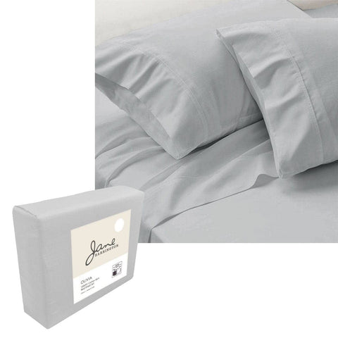 Darrahopens Home & Garden > Bedding Jane Barrington 1200TC Olivia Cotton Rich Sheet Set 40cm Wall Cloud King
