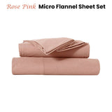 Darrahopens Home & Garden > Bedding Kingtex Ultra-Soft Micro Flannel Sheet Set 40 cm Wall Rose Pink Single