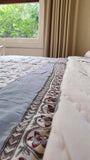 Darrahopens Home & Garden > Bedding Kolka Palm & Pine Reversible Quilt 100% Cotton Blue - King Size