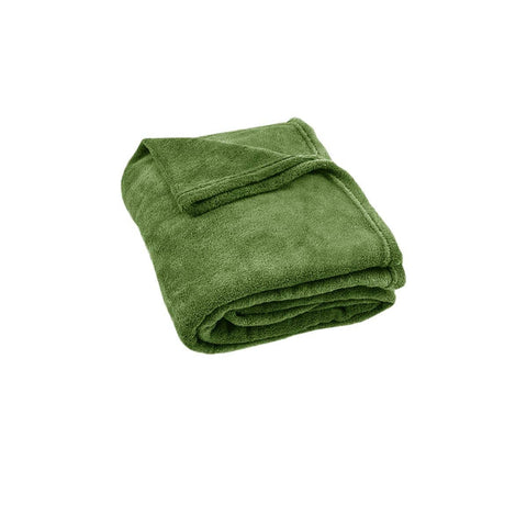 Darrahopens Home & Garden > Bedding Light Weight Coral Fleece Throw Rug 150x200 cm Moss