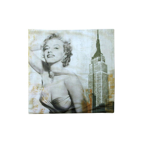 Darrahopens Home & Garden > Bedding Marilyn Monroe Retro City Square Cushion Cover