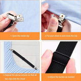 Darrahopens Home & Garden > Bedding > Mattress Protectors 4-Pack Adjustable Bed Sheet Straps with Clips, Elastic Sheet Fasteners for Fitted Sheets, Sofa Covers, Tablecloths, Anti-Slip Grippers for Crib to King Size Beds (Black)