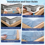 Darrahopens Home & Garden > Bedding > Mattress Protectors 4-Piece Bed Sheet Holders Set – Adjustable No-Pin Fitted Sheet Clips for Mattress Corners, Prevents Sliding and Creasing (White)