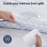 Darrahopens Home & Garden > Bedding > Mattress Protectors Giselle Cooling Mattress Protector Waterproof Deep Pocket Fitted Cover Queen