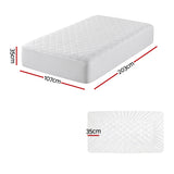 Darrahopens Home & Garden > Bedding > Mattress Protectors Giselle Waterproof Mattress Protector 100% Cotton Quilted Fitted Cover King Single