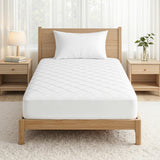 Darrahopens Home & Garden > Bedding > Mattress Protectors Giselle Waterproof Mattress Protector 100% Cotton Quilted Fitted Cover King Single
