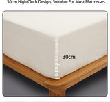 Darrahopens Home & Garden > Bedding > Mattress Protectors Mattress Protector - Mattress Cover - Elastic Band - Washable - Elastic Mattress Protector - for Small Double Beds (White - 200x200cm)