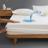 Darrahopens Home & Garden > Bedding > Mattress Protectors Mattress Protector - Mattress Cover - Elastic Band - Washable - Elastic Mattress Protector - for Small Double Beds (White - 200x200cm)