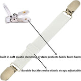 Darrahopens Home & Garden > Bedding > Mattress Protectors Mattress Sheet Clips 4-Pack Adjustable Elastic Fasteners Holders for Secure Bedding Fit