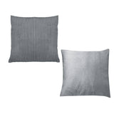 Darrahopens Home & Garden > Bedding Pair of Calico Cordury Cushions Grey