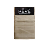 Darrahopens Home & Garden > Bedding Pair of Reve 100% Cotton Standard Pillowcases 48 x 74 cm Vertical Stripe Latte