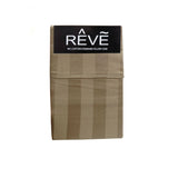Darrahopens Home & Garden > Bedding Pair of Reve 100% Cotton Standard Pillowcases 48 x 74 cm Wide Stripe Latte