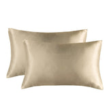 Darrahopens Home & Garden > Bedding > Pillowcases 1-Pair Champagne Luxury Satin Silk Pillowcase for Hair and Skin - Smooth Cooling Pillow Cover with Envelope Closure - King (20x36")