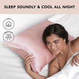 Darrahopens Home & Garden > Bedding > Pillowcases 1-Pair White Luxury Satin Silk Pillowcase for Hair and Skin - Smooth Cooling Pillow Cover with Envelope Closure - Queen (20x30")