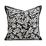 Darrahopens Home & Garden > Bedding > Pillowcases 45*45cm Leaves Triangle Elegant Two-Piece INS-Style Jacquard Pillow Covers - Black & White Sofa Decor