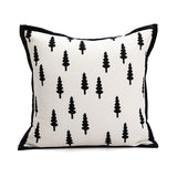 Darrahopens Home & Garden > Bedding > Pillowcases 45*45cm Trees Triangle Elegant Two-Piece INS-Style Jacquard Pillow Covers - Black & White Sofa Decor