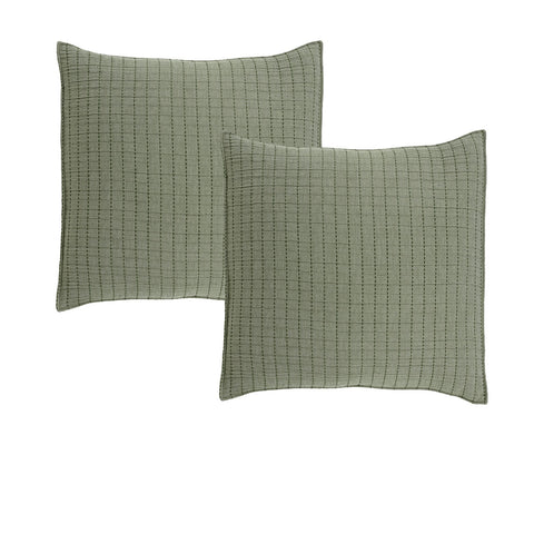 Darrahopens Home & Garden > Bedding > Pillowcases Bianca Pair of Bari Green European Pillowcases 65 x 65cm