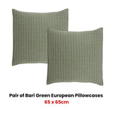 Darrahopens Home & Garden > Bedding > Pillowcases Bianca Pair of Bari Green European Pillowcases 65 x 65cm