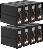 Darrahopens Home & Garden > Bedding > Pillowcases CARLA HOME Bed Sheet Organizer Set of 8 with Handle & Window for Covers, Pillowcases, Blankets, Clothes & Sheets (Black)