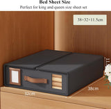 Darrahopens Home & Garden > Bedding > Pillowcases CARLA HOME Bed Sheet Organizer Set of 8 with Handle & Window for Covers, Pillowcases, Blankets, Clothes & Sheets (Black)