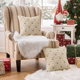 Darrahopens Home & Garden > Bedding > Pillowcases Christmas Pillowcases - 2-pack - White - Winter - White Christmas tree and star pattern - Sofa decoration - 45x45 cm (pillowcase not included)