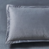Darrahopens Home & Garden > Bedding > Pillowcases CleverPolly Set of 2 Super Soft Corduroy Velvet Standard Pillowcase - Steel
