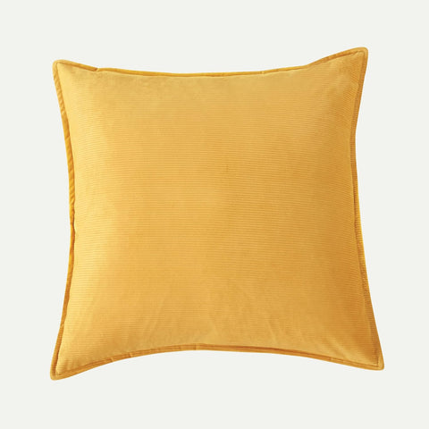 Darrahopens Home & Garden > Bedding > Pillowcases CleverPolly Super Soft Textured Corduroy Velvet European Pillowcase - Mustard Yellow