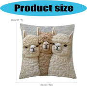 Darrahopens Home & Garden > Bedding > Pillowcases Cute Alpaca Throw Pillow Cover Set of 2 – Soft Faux Fur Decorative Cushion Case for Sofa, Bed, Car – Cozy Home Accent (Gray)