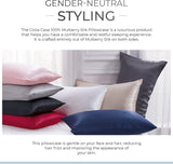 Darrahopens Home & Garden > Bedding > Pillowcases Gioia Casa Luxury Pillowcase - 100% Pure Mulberry Silk on Both Sides - Sky Blue