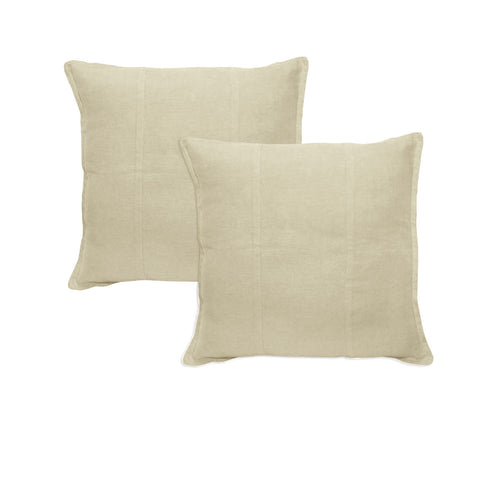 Darrahopens Home & Garden > Bedding > Pillowcases Pair of Pure Linen European Pillowcases Cream