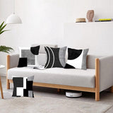 Darrahopens Home & Garden > Bedding > Pillowcases Pillowcase - 4-pack - Pillowcases with abstract geometric pattern - 45x45 cm - Pillowcases with zipper - Black and white pillowcases (pillow insert not included)