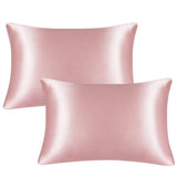 Darrahopens Home & Garden > Bedding > Pillowcases Satin Silk Pillowcase Standard Size 2 Pack Super Soft Envelope Closure for Hair and Skin Care
