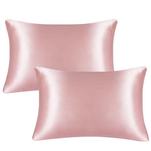 Darrahopens Home & Garden > Bedding > Pillowcases Satin Silk Pillowcase Standard Size 2 Pack Super Soft Envelope Closure for Hair and Skin Care