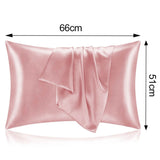 Darrahopens Home & Garden > Bedding > Pillowcases Satin Silk Pillowcase Standard Size 2 Pack Super Soft Envelope Closure for Hair and Skin Care