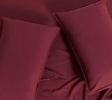 Darrahopens Home & Garden > Bedding > Pillowcases Twin Pack Vintage Washed Microfibre Standard Pillowcase (Burgundy, Standard)