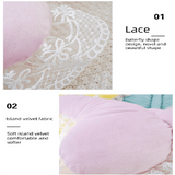 Darrahopens Home & Garden > Bedding > Pillowcases Yellow Elegant Butterfly Lace Throw Pillow 60x45cm Soft Decorative Cushion for Sofa Bedroom Office and Car Comfort Backrest Accessory