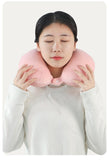 Darrahopens Home & Garden > Bedding > Pillows 2-in-1 Convertible Eye Mask & Travel Neck Pillow Set - Plush Fabric with Snap Closure(brown)