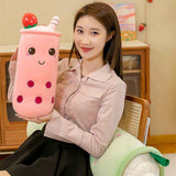 Darrahopens Home & Garden > Bedding > Pillows Bubble Tea Plush Pillow Soft Plush Toy Skin-Friendly Pillow Multiple Sizes Cute - Yellow - Size 16in In Australia - Darrahopens
