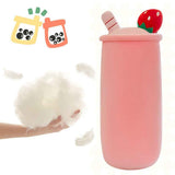 Darrahopens Home & Garden > Bedding > Pillows Bubble Tea Plush Pillow Soft Plush Toy Skin-Friendly Pillow Multiple Sizes Cute - Yellow - Size 16in In Australia - Darrahopens