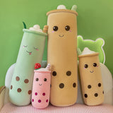 Darrahopens Home & Garden > Bedding > Pillows Bubble Tea Plush Pillow Soft Plush Toy Skin-Friendly Pillow Multiple Sizes Cute - Yellow - Size 16in In Australia - Darrahopens