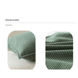 Darrahopens Home & Garden > Bedding > Pillows Couch Throw Pillows Covers 18x18 Inch Set of 4,Green Corduroy Decorative Cushion Case,Rustic Fun Living Room Decor （only pillowcases）
