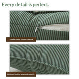 Darrahopens Home & Garden > Bedding > Pillows Couch Throw Pillows Covers 18x18 Inch Set of 4,Green Corduroy Decorative Cushion Case,Rustic Fun Living Room Decor （only pillowcases）